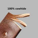 Vintage Luxury Handmade Leather Copper Buckle Man's - Image 6