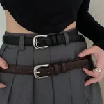 Leather belt for women with vintage women belts and high-end feel - Image 4