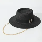 Summer Straw Hats for Women Ribbon Decoration Elegant Ladies Party - Image 5