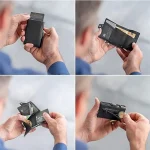Pop-up Slim RFID Card Holder for Men Minimalist Leather - Image 5