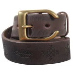 Extra Thick Cowhide Personality Brass Horn-shaped Buckle Head Men's - Image 6