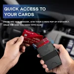 Slim Metal Card Holder for Men - RFID Blocking, Holds 12 Cards - Image 2