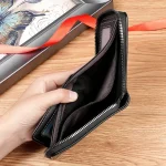 1pc faux Leather Wallet for Men - Premium Retro Letter Embossed Design - Image 3