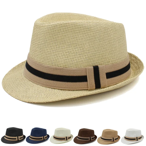 2 Sizes Parent-child Men Women Kids Boy Straw Fedora Hats l