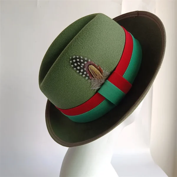 2026 Green Retro Men's Spring Hat Unisex Men's Bow Women's