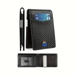 Mutural Minimalist Slim Wallet for Men, Premium Leather Wallet