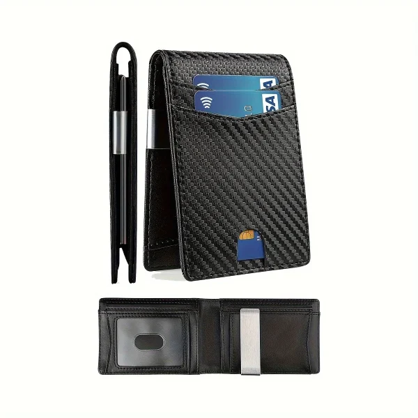 Mutural Minimalist Slim Wallet for Men, Premium Leather Wallet