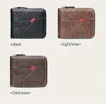 1pc faux Leather Wallet for Men - Premium Retro Letter Embossed Design - Image 6