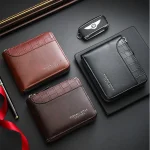 Leather Men’s Wallet Luxury Mens Purse Male Zipper Card Holders - Image 4