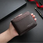 Leather Men’s Wallet Luxury Mens Purse Male Zipper Card Holders