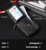 1pc faux Leather Wallet for Men - Premium Retro Letter Embossed Design - Image 2
