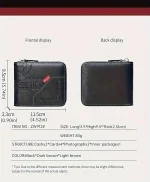 1pc faux Leather Wallet for Men - Premium Retro Letter Embossed Design - Image 5