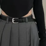 Leather belt for women with vintage women belts and high-end feel - Image 3