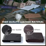 Mutural Minimalist Slim Wallet for Men, Premium Leather Wallet - Image 2