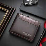 Leather Men’s Wallet Luxury Mens Purse Male Zipper Card Holders - Image 6