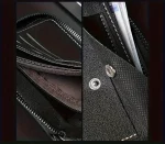 1pc faux Leather Wallet for Men - Premium Retro Letter Embossed Design - Image 4
