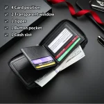 Leather Men’s Wallet Luxury Mens Purse Male Zipper Card Holders - Image 2