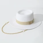 Summer Straw Hats for Women Ribbon Decoration Elegant Ladies Party - Image 2
