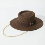 Summer Straw Hats for Women Ribbon Decoration Elegant Ladies Party - Image 4