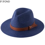 56-58-59-60CM New Natural Panama Soft Shaped Straw Hat - Image 6
