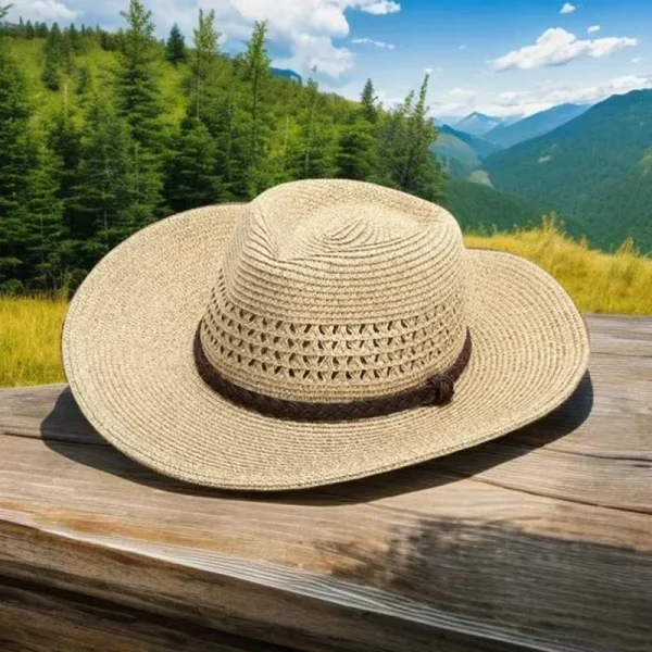 New XL Big Size 62cm Panama Jazz Straw Hat for Women Men