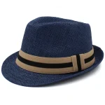 2 Sizes Parent-child Men Women Kids Boy Straw Fedora Hats l - Image 3