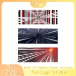 For Tesla Model 3/Y/Highland/Juniper 2025 Tail Logo Sticker Trunk Badge Emblem Decal Auto Modified Accessories