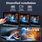Universal 8 inch Portable Rotatable Car Screen Wireless Carplay Android Auto & WIFI Mirror Link Parking Rear Camera AUX Stereo - Image 2