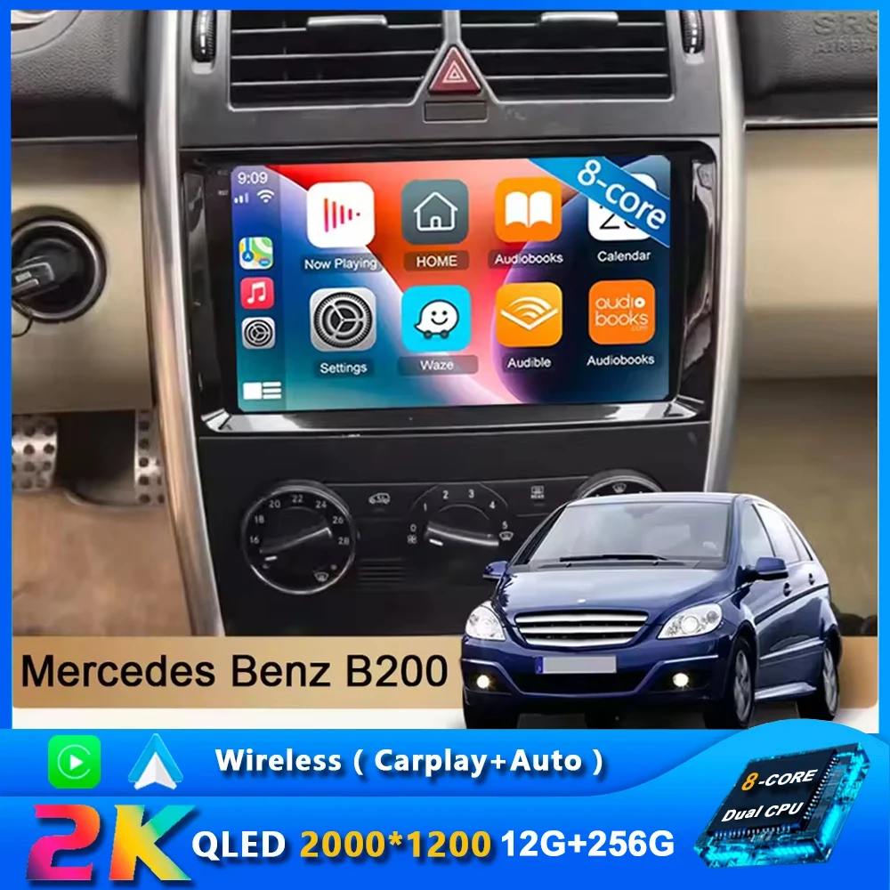 kf-S24349fe730e44326ba6f25abca56e200d.webp Android 15 Car Radio Multimedia Player For Mercedes Benz B200 A B Class W169 W245 Viano Vito W639 Sprinter W906 Stereo Receiver - Image 1