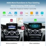 Wireless Carplay/Android Auto 12.3'' Touch screen Multimedia Radio Receiver for Mercedes Benz GLA CLA GLC GLK ML W205 W176 C117 - Image 2