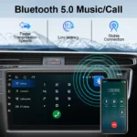 Hippcron 7/9 inch Car Radio 2 Din Wireless Android Auto Carplay Multimedia Player Bluetooth IPS Touch Screen FM Audio Receiver - Image 4