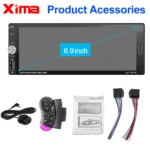 LEHX 6.9" IPS 1Din Radio Wireless / Wired CarPlay Android Auto Car Multimedia Video MP5 Audio Player Stereo FM Receiver USB BT - Image 6