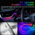 Symphony 18IN1 Car Ambient Light Colorful LED Neon Interior Rainbow Acrylic Light strip Decorative 10/6IN1 Car Atmosphere Light - Image 2