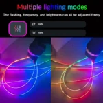 Symphony 18IN1 Car Ambient Light Colorful LED Neon Interior Rainbow Acrylic Light strip Decorative 10/6IN1 Car Atmosphere Light - Image 5