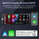 LEHX 6.9" IPS 1Din Radio Wireless / Wired CarPlay Android Auto Car Multimedia Video MP5 Audio Player Stereo FM Receiver USB BT - Image 3