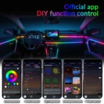 Symphony 18IN1 Car Ambient Light Colorful LED Neon Interior Rainbow Acrylic Light strip Decorative 10/6IN1 Car Atmosphere Light - Image 3