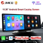 JMCQ Universal 10.26" Android WIFI Car Multimedia Player Bluetooth Wireless Carplay auto Monitor Screen for YouTube for Netflix