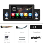 Podofo 5'' Car Radio 1Din CarPlay Android Auto Multimedia Player Bluetooth MirrorLink FM Receiver For Volkswagen Nissan Toyota - Image 2